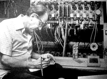Les Soldering Inside His Console