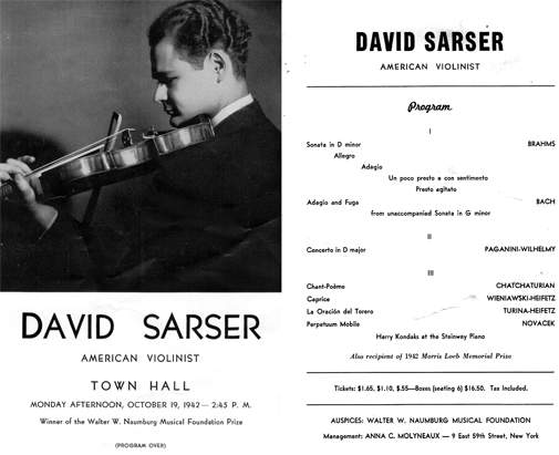 David Sarser at Town Hall